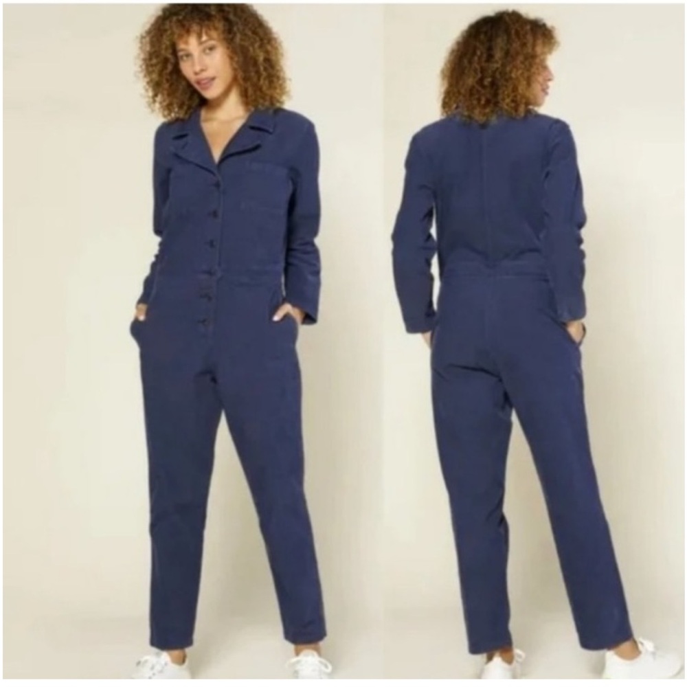 Outerknown‎ S.E.A. Suit Long Sleeve NWT Navy Cotton Boiler Suit Jumpsuit Sz M